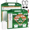 WISYOK Double-Sided Magnetic Baseball Lineup Board for Dugout, Includes 40