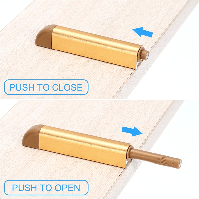uxcell 2Pcs Push to Open Door Latch, Aluminum Alloy Magnetic