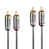 LINDY 35346 2m Dual Phono Audio Cable, Cromo Line