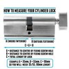 High Security TS007 1 Star Euro Cylinder Lock, British Standard,
