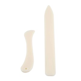 Set of 2 White Bone Folder Tool Scoring Folding Edges Bone Crease for Paper Crafts Bookbinding Card Making and Office Supplies