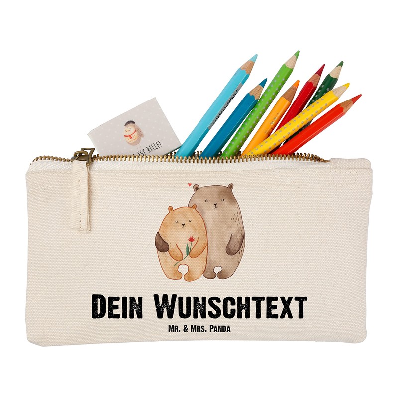 Mr. & Mrs. Panda Größe S Klein Personalisierte Schminktasche Bären