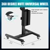 POARMEEY Premium Iron Tattoo Tray on Wheels Trolley Adjustable Height,