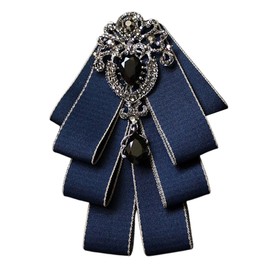 FYBownot Unisex Gorgeous Multi-layer Bow Tie, Uniform Ribbon, Ribbon Tie, Adjustable, Restored, English-Style, Uniform, Bowtie, Groomsmen, Weddings, Banquets, Business, Commutes