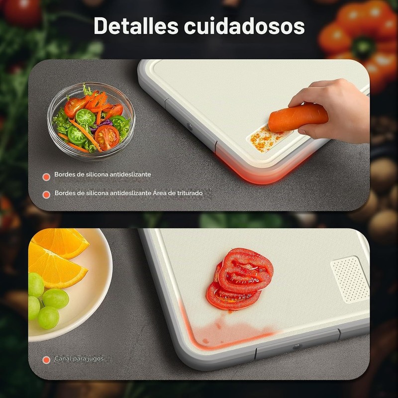 Sumzzz - Tabla de cortar de acero inoxidable para cocina,
