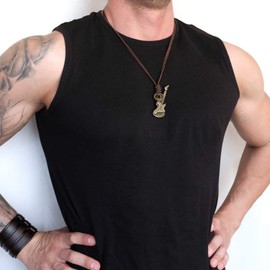 COOSTUFF ANNA Genuine Leather Necklace - Cool Punk Rock Jewelry - Choker Pendant Necklace (XA009)