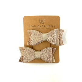 Gold Bow Hair Clips Gold Glitter Bow Clips