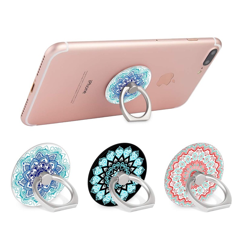 Bonoma Phone Ring Stand Holder, 3-Pack 360 Degree Rotation Universal