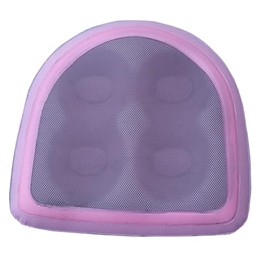 Wzenclave Hot Tub Booster Cushion Inflatable Spa Cushion w/Suction Cups Bathtub Pillow Soft Seat Back Support Tub Booster Pad Massage Spa Seats for Adults (Pink)