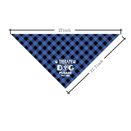 Dog Bandana, Therapy Dog Please Pet Me with Hearts Dog Bandana, Dog Scarf Classical Plaid Printing, Dog Scarf Accessories, Dog Bandana Pet Scarf, Pet Scarf Accessories, Dog Bandana Gift (J2)