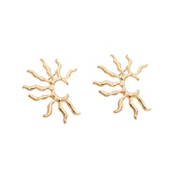 Gold Sun Elegant Dangle Stud Earrings for Women Trendy Minimalist Hypoallergenic Fashion Jewelry Gift for Prom Wedding Party Accessories - Gold 02