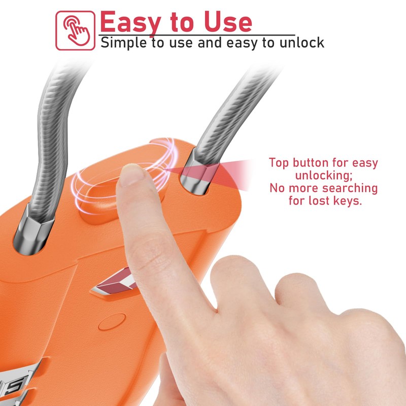 NAGE Luggage Locks, 3-Digit Security Suitcase Padlocks, Luggage Locks for