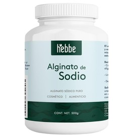 Hebbe - Alginato de Sodio, Gelificante y Espesante Natural para Cosméticos, 500 g