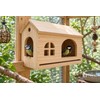 Wooden Bird House for Small Birds – Removable Bottom Net,