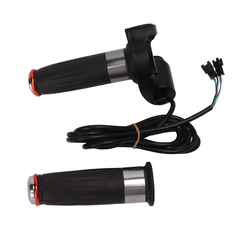 1Pair E Bike Throttle Grip 4 Lights Double Circle Accelerator