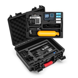 Tomat Hard Case for Gopro Hero 13/12/11 Waterproof Travel Case Creator Edition/Volta/Media Mod,Shockproof Carrying Case for Gopro Hero 13 Accessories