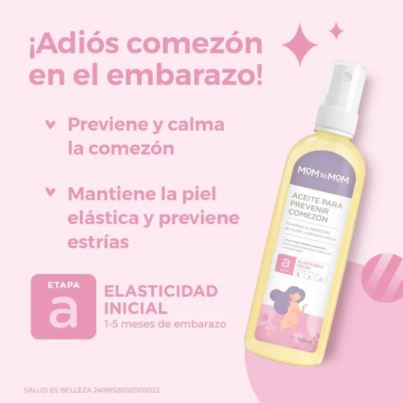Aceite Corporal Mom to Mom para Prevenir la Comezón 125ml