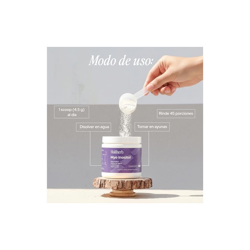 Holiherb - Myo Inositol (4g) + Metil Folato | Suplemento
