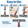 Floor Brush Attachment for Vacuum Cleaning – Red Bristle Replacement