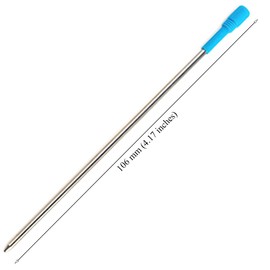 Gullor Pack of 10 Ballpoint Pen Refills 106mm Length Blue Ink
