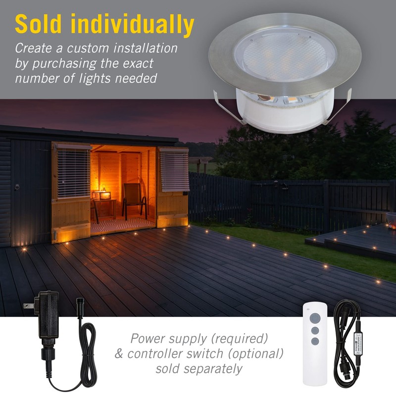 Armacost Lighting Portico White Recessed Outdoor LED Light 2 3/8"