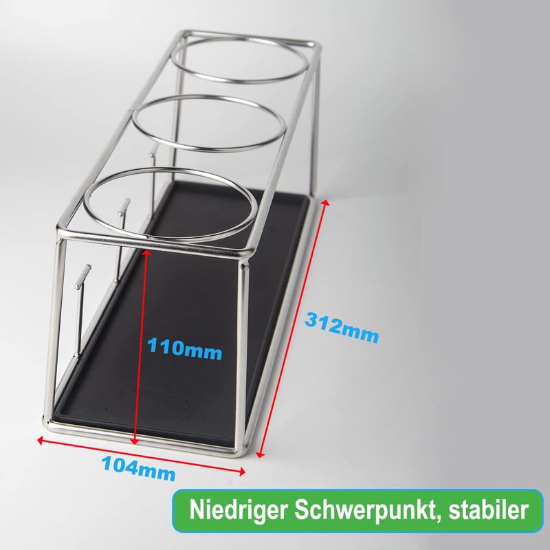 HunDun Bottle Holder for SodaStream Duo Bottles, Stainless Steel Drip