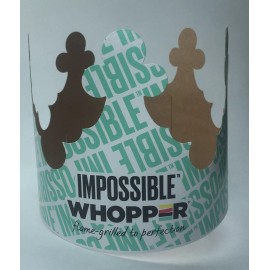 Burger King Paper Crown Hat IMPOSSIBLE WOPPER Company From Usa Collectible
