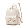 I IHAYNER Girls Bowknot Cute Leather Backpack Mini Backpack Purse