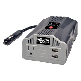 Tripp Lite 200W Car Power Inverter with 1 Outlet & 2 USB Charging Ports, Auto Inverter, Ultra Compact (PV200USB)