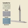 HUHAO 5PCS 45 Degree CNC Tool Stone Carving Bits 6mm