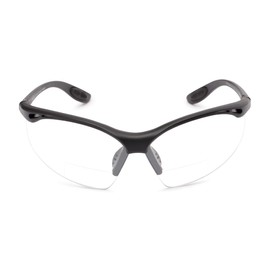 The Cooper Clear Bifocal Safety Reading Glasses, Black + 3.00