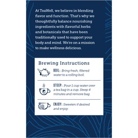 Celestial Seasonings TeaWell Herbal Tea, Laxative, Organic Carob Licorice, 12 Count