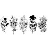 5 Sheets Temporary Skull and Roses Tattoos Dead Head Tattoos
