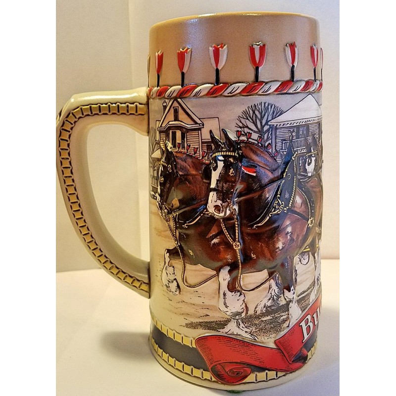 Budweiser Holiday Steins Collectible Holiday Stein Series (Year 1986) -