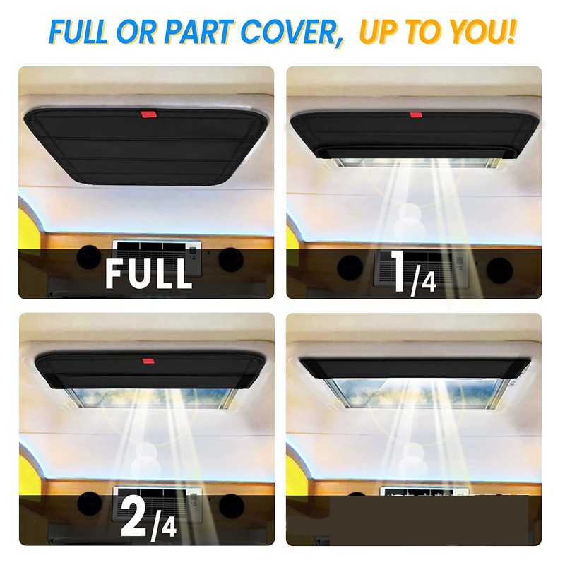 RV Window Shade Magnetic Suction Foldable Door Window Cover UV