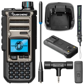 Quansheng TK11(8) Dual Band Ham Radio - High Power Walkie Talkie with NOAA Weather Alert, Air Band, Dual PTT, Type-C Charging & 999 Channels for Outdoor, Emergency, AM FM CW SSB