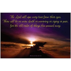 Revelation 21:4 Inspirational Christian Poster-F28