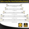 Extra Long Flex-Head Ratcheting Wrench Set, SAE 1/4" to 13/16",