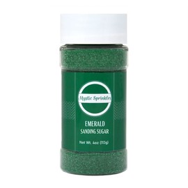 Mystic Sprinkles Sanding Sugar 4oz Bottles (Emerald - Green Sanding Sugar 4oz)