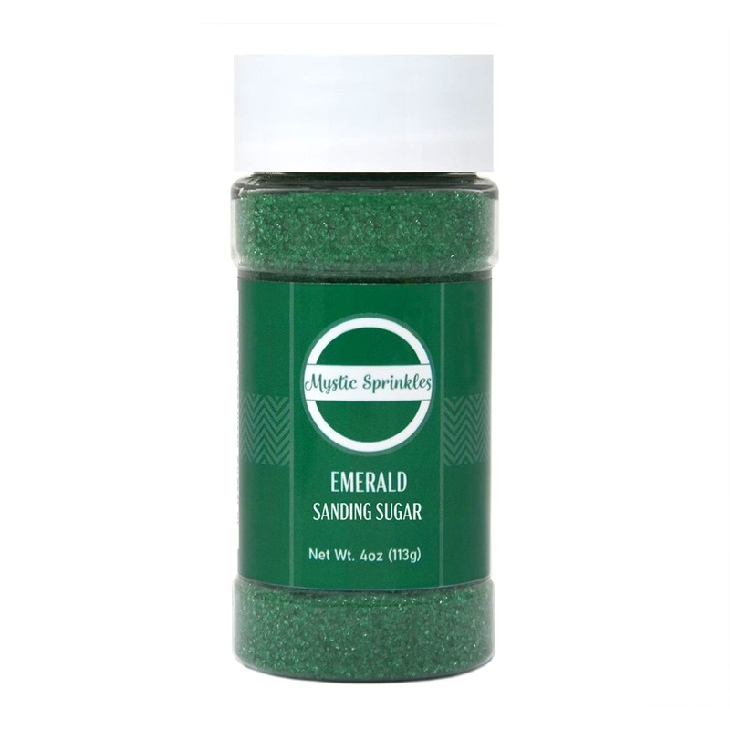 Mystic Sprinkles Sanding Sugar 4oz Bottles (Emerald - Green Sanding