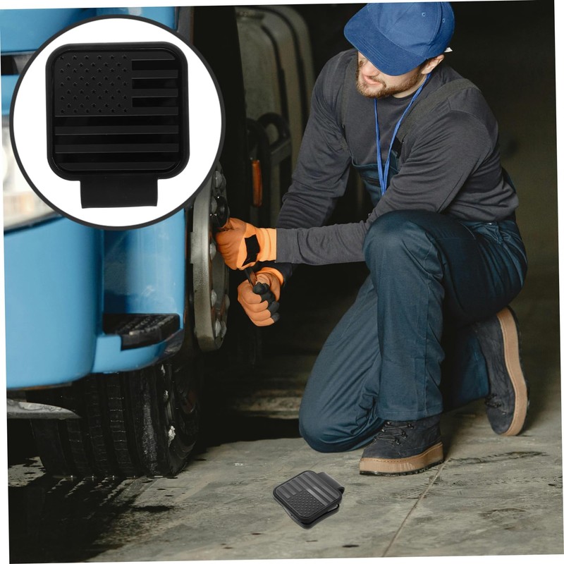 Ciieeo Flag Hitch Cover Durable Towing Cover with American Flag
