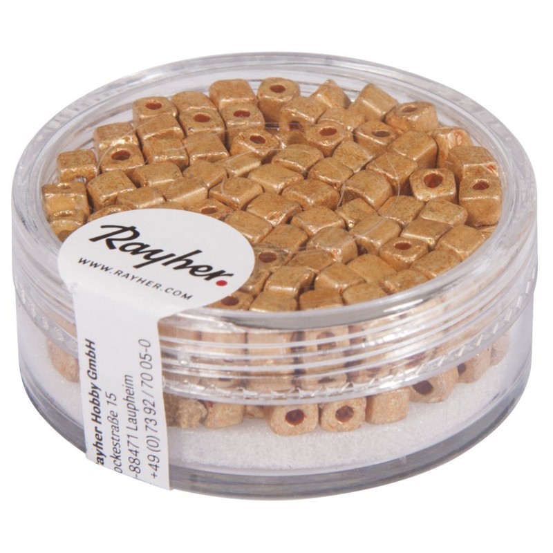 Rayher 14308162 - Cubo Metallizzato Opaco, 3,4 mm, Barattolo da