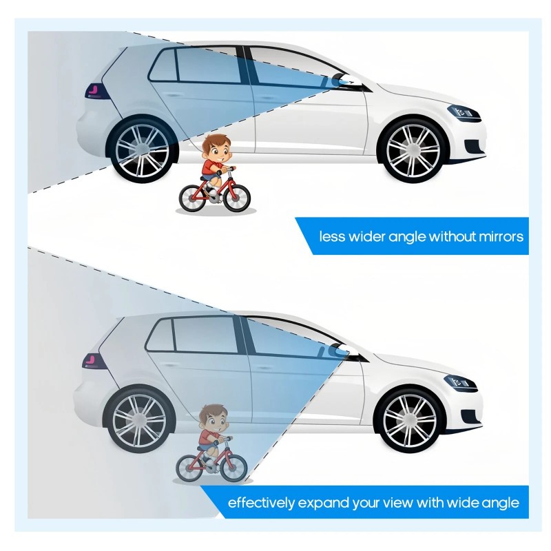 Ossuret Wide Angle Blind Spot Convex Mirror Rear Side View