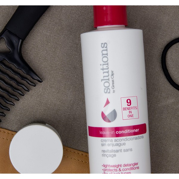 GREAT CLIPS Solutions Nourishing Leave-In Conditioner | 8oz Spray | Detangles and Hydrates Hair