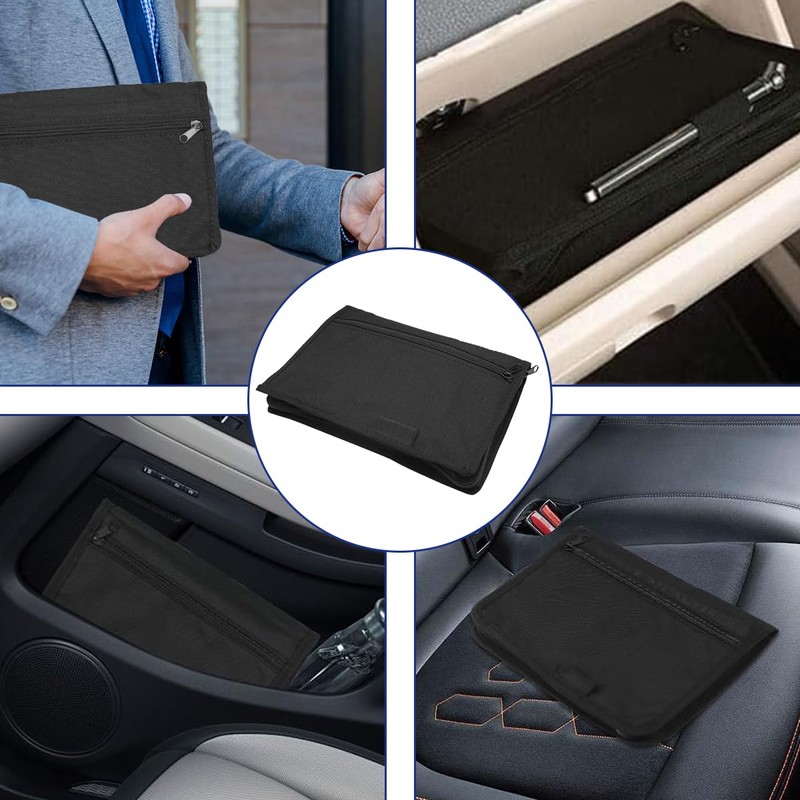 BlinBlin Car Document Holder with Multiple Pockets - Oxford Fabric