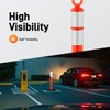 [6 Pack] HiGiant 42'' Traffic Delineator Posts with Reflective Strips,