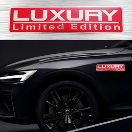 4-Pack Limited Edition Badge Metal Stickers for Car Bumper/Fender/Body/Rear/Side Suitable for Most Cars, Motorcycles or Doors, Walls, laptops and Tool Boxes, Aluminum Alloy Material