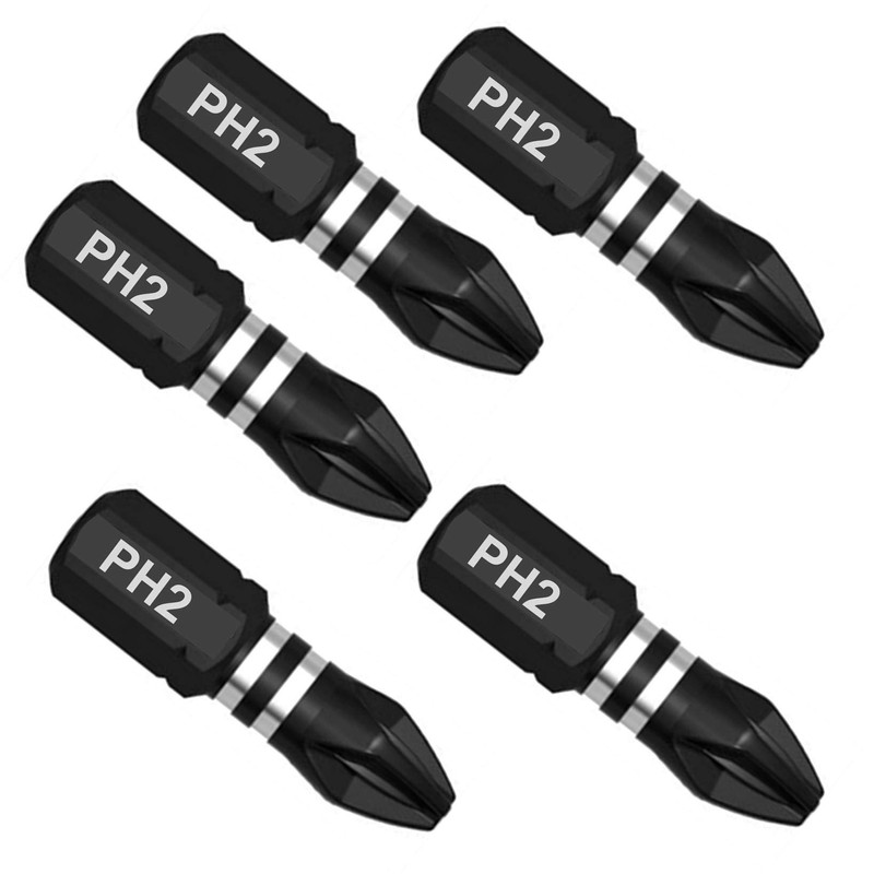 5 x SabreCut SCPH225_5 25mm PH2 Impact Screwdriver Driver Bits