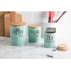 DII Kitchen Accessories Retro Collection, Ceramics, Canister Set, Aqua, 3