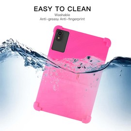 Case for ApoloSign EP1095T Tablet 11 inch,Soft Silicone Protector Cover,Kids Friendly,Adjustable Stand Tablet Cover,4 Corners Thicken Shockproof,Pink